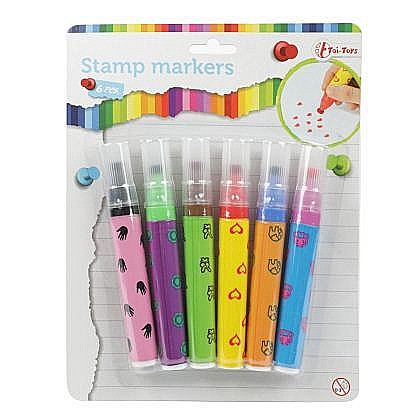 Markere și textmarkere - Markere cu stampile 6 buc/set Toi-Toys