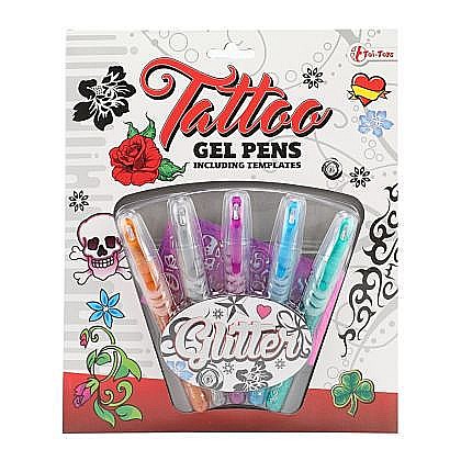 Rechizite școlare - Pix pentru tatuaje cu gel 5 buc /set Toi-Toys