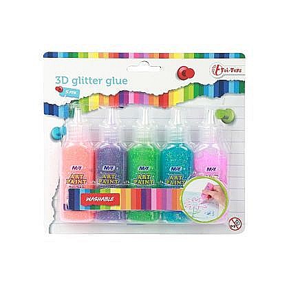Artă și creativitate - Lipici glitter 3d 5cul/set 47285a