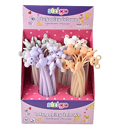 Pixuri - Pix din silicon cu gel strigo mouse 0.5mm albastr ssc235