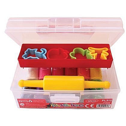 Plastilină - Plastilina 12c 375g cutie daco plastinica pl312