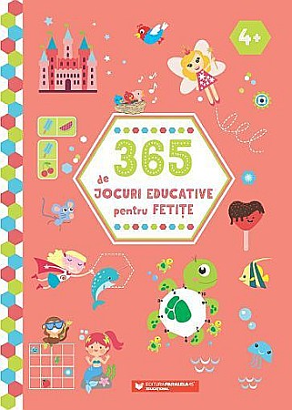 Cărți - 365 de jocuri educative pentru fetite 4+