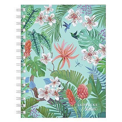 Rechizite școlare - Caiet a5 100 file cu spira patratele ladylike jungl 50044191