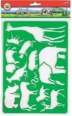 Ștampile și șabloane - Sablon 12 animale safari Koh-I-Noor