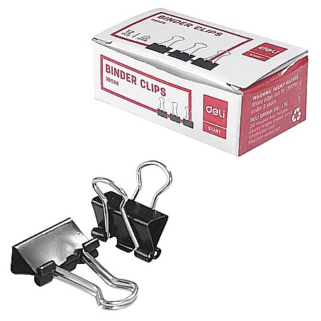 Instrumente și accesorii birou - Clips hartie 15mm 12/set Deli