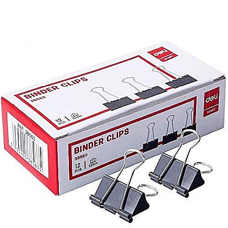 Instrumente și accesorii birou - Clips hartie 32mm 12 bucati Deli