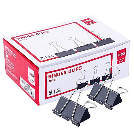 Instrumente și accesorii birou - Clips hartie 41mm 12 bucati Deli