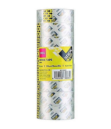 Benzi adezive și dispensere - Banda adeziva 18mmx27m deli 12/set dle30065