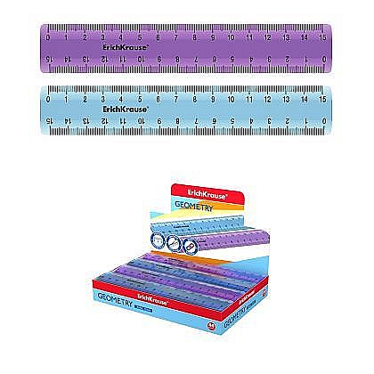 Rigle - Rigla plastic 15cm standard erich asortat erk052981