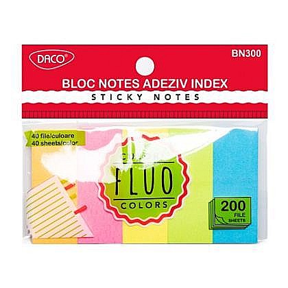 Papetărie și articole din hârtie - Bloc notes adeziv index 5 cul 50x20 daco bn300