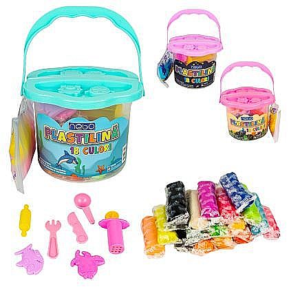Plastilină - Plastilina in galetusa 18 culori nebo 16772