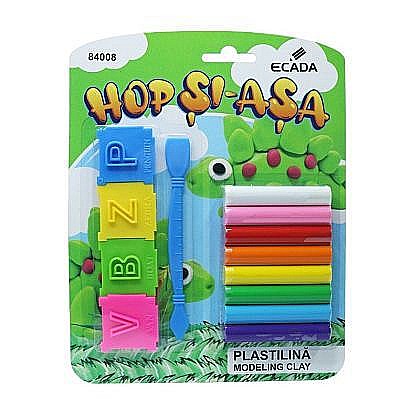 Plastilină - Plastilina 8 cul+ forme ecada 84008