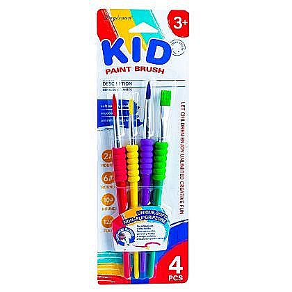 Rechizite școlare - Pensule desen cu grip 4/set hfq-4a