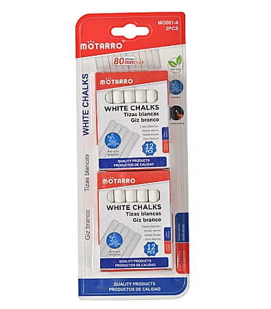 Rechizite școlare - Creta 80mmx24 12buc/set alba mo001-4