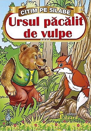Cărți ilustrate și interactive - Ursul păcălit de vulpe – Citim pe silabe