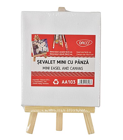 Pânze pictură - Sevalet mini + panza 10x12cm aa103