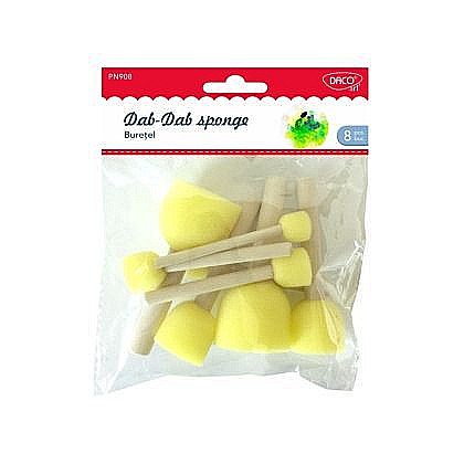 Accesorii pictură - Pensule burete set 8 buretel daco pn908