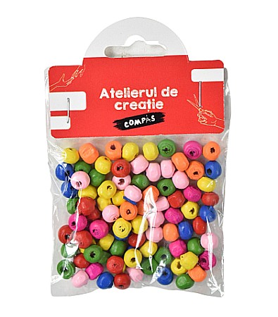 Artă și creativitate - Accesorii craft - bilute lemn color 100/set