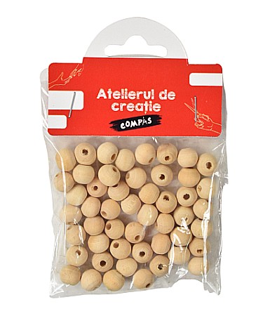 Artă și creativitate - Accesorii craft - bilute lemn natur 50/set
