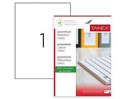 Etichete adezive - Etichete 1/a4 210*297mm colturi drepte 100/top tanex tw2000
