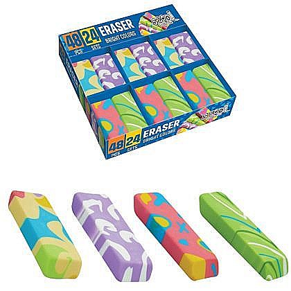 Birotică și accesorii birou - Radiera S-Cool culori vii 2buc/set diverse culori