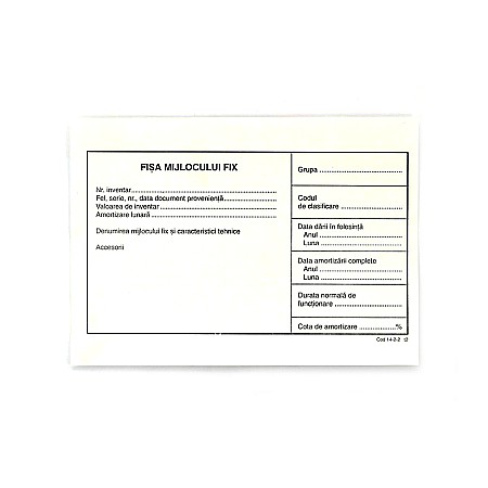Tipizate și registre - Fisa mijloc fix A5
