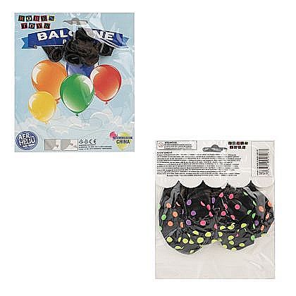 Baloane - Baloane 2.8 g negre cu buline 8 buc/set 37649