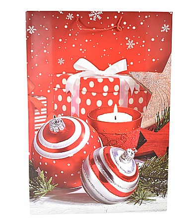 Accesorii pentru impachetat - Punga cadou hartie motive craciun 72*50*18cm e5516