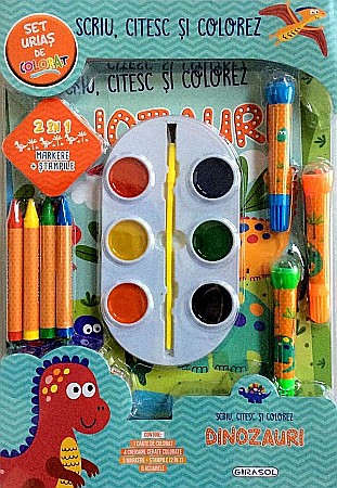 Cărți - Scriu, citesc și colorez. Dinozauri