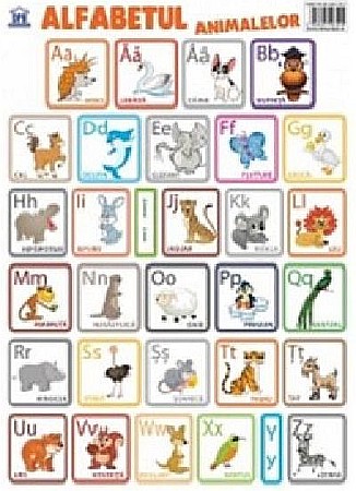 Materiale educaționale - Plansa. Alfabetul animalelor in limba romana