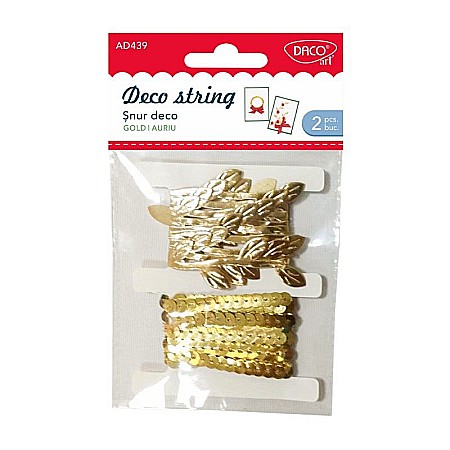 Accesorii craft - Accesorii craft snur deco auriu Daco