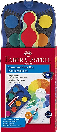 Rechizite școlare - Acuarele 12 culori connector albastre fc125050