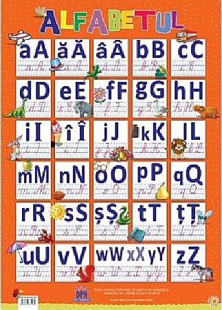 Educație și carte școlară - Plansa alfabet