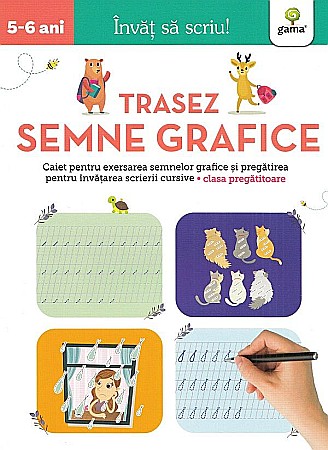 Culegeri și materiale auxiliare - Invat sa scriu! Trasez semne grafice
