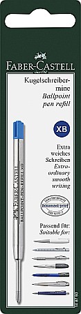 Mine și rezerve - Blister rezerva pix metal XB albastra Faber-Castell