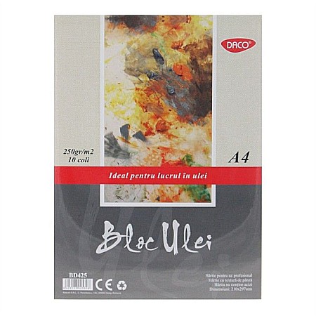 Blocuri și caiete desen artistic - Bloc a4 ulei 250gr 10file daco bd425