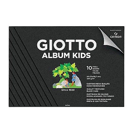 Artă și creativitate - Bloc desen hartie neagra a4 10foi 200gr giotto fl0580600