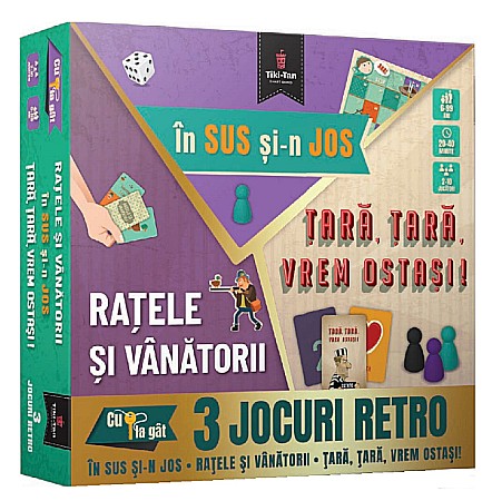 Jocuri educative și de societate - 3 jocuri retro: In sus si-n jos. Ratele si vanatorii. Tara, tara, vrem ostasi!