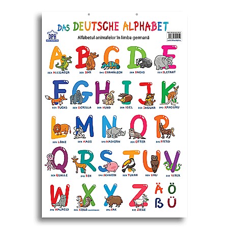 Materiale educaționale - Plansa - Alfabetul animalelor in limba germana