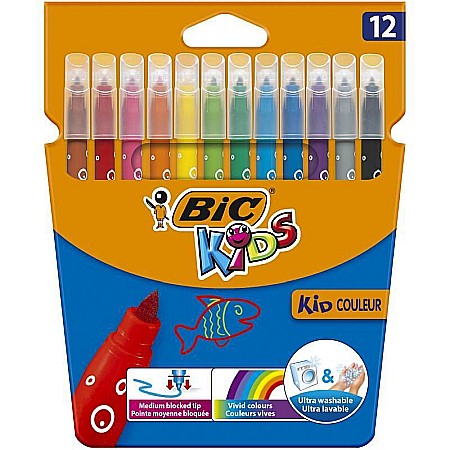 Carioci - Carioca 12 culori ultralavabile Kid Couleur BIC