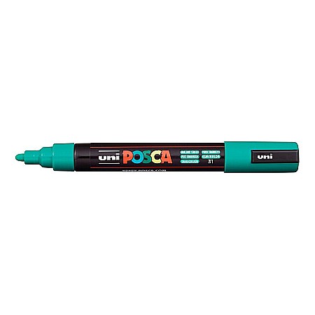 Marker UNI Posca PC-5M varf rotund 1.8-2.5mm verde smarald [2]