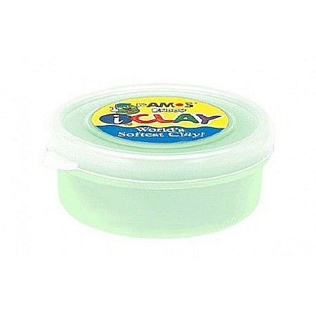 Craft și modelaj - Plastilina amos 18g/cut alb fosforescent