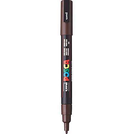Marker UNI Posca PC-3M varf rotund 0.9-1.3mm maro inchis [1]