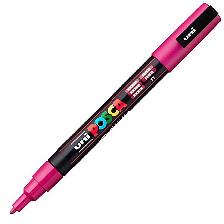 Marker UNI Posca PC-3M varf rotund 0.9-1.3mm fucsia