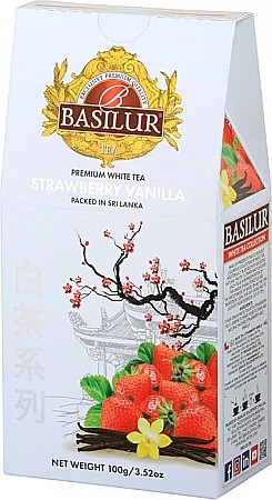 Ceaiuri premium Basilur - Basilur ceai refill white tea strawberry vanilla 100g 72188