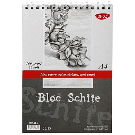 Artă și creativitate - Bloc a4 schite 160gr 30file daco bd416