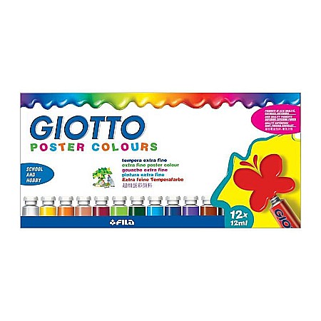 Acuarele școlare și Tempera - Cul tempera extrafin 12/set giotto l0358000