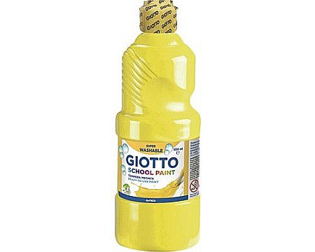 Acuarele și pensule școlare - Cul tempera giotto 500ml galben 0535302