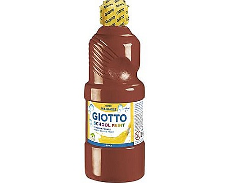 Acuarele și pensule școlare - Cul tempera giotto 500ml maro 0535328