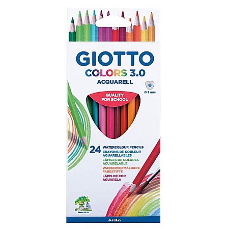 Creioane colorate - Creioane acuarelabile 24 buc /set Giotto Colors 3.0